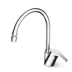 Monocomando para cozinha de mesa com bica alta e arejador articulado Ecoline cromado