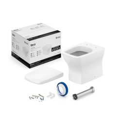 Kit de bacia convencional, assento termofixo com queda amortecida e itens de instalação Boss