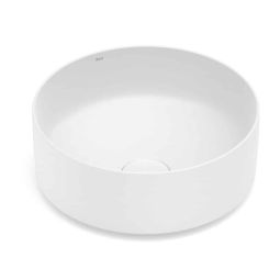 Cuba de apoio redonda 370x370 com válvula de escoamento Inspira Round Blanco Matte