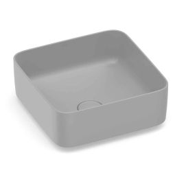 Cuba de apoio quadrada 370x370 com válvula de escoamento Inspira Square Stone