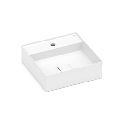 Cuba de apoio quadrada 400x400 com mesa Terra T9 Branco