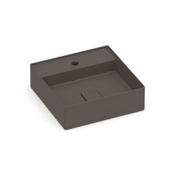 Cuba de apoio quadrada 400x400 com mesa Terra T9 Café