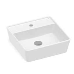 Cuba de apoio quadrada 420x420 com mesa Optica CQ42 Blanco Matte