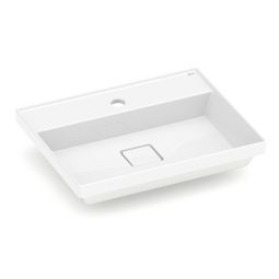 Cuba de sobrepor 500x400 com mesa Terra T18 Branco
