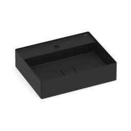 Cuba de apoio retangular 500x400 com mesa Terra T19 Matte Black