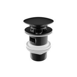 Válvula de escoamento para lavatório 1.1/4 com Ladrão Novatic Titanium Black
