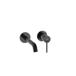 Acabamento monocomando para lavatório de parede Ona Titanium Black