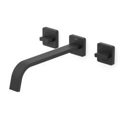 Misturador para lavatório de parede com válvula Virtus Matte Black