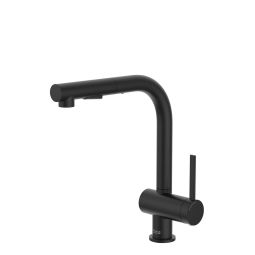 Monocomando para cozinha de mesa com bica extraível em L Ona Matte Black
