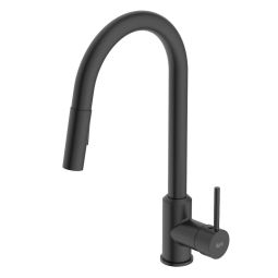 Monocomando de mesa para cozinha com bica em "U" extraível e duas funções Prática Matte Black
