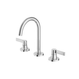 Misturador para Lavatório de Mesa 3 Furos Bica Alta com Válvula Lix