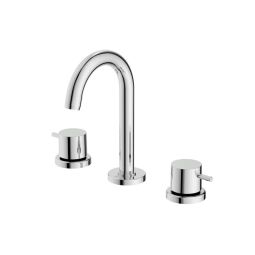 Misturador para lavatório de mesa com 3 furos e válvula de escoamento Basic