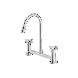 Misturador para cozinha de mesa com bica móvel e arejador articulado Cross Cromado