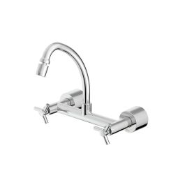 Misturador de parede para cozinha com bica móvel e arejador articulado Celite One