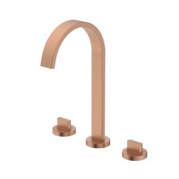 Misturador para lavatório de mesa 3 furos bica alta com válvula de escoamento Flow