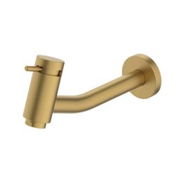 Torneira para lavatório de parede Basic Gold Matte