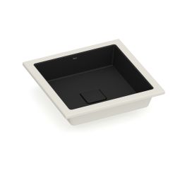 Cuba sobrepor e embutir 410x410 sem mesa Terra T12 Matte Black
