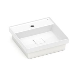 Cuba de sobrepor 400x400mm com mesa Terra T11 Branco