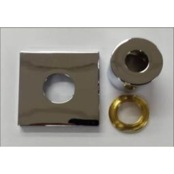 Canopla quadrada para misturador de mesa Lotus e Elite Cromado
