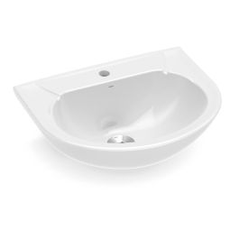 Lavatório para Coluna 470X385mm Furo Central com Ladrão Flamingo