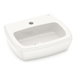 Cuba de apoio 450x380 com mesa, furo central e sem ladrão Fit Pergamon BEGE