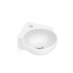 Lavatório suspenso de canto M 300x390x120 com furo sem e sem ladrão Branco