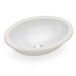 Cuba de embutir oval 390x200 sem mesa e sem ladrão Cinza Prata