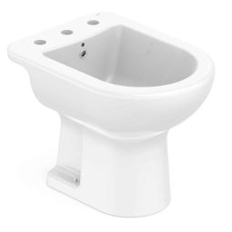 Bidê 3 furos com ducha e ladrão Riviera/Smart Branco