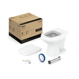 Kit de bacia convencional, assento PP com queda amortecida e itens de instalação Avant