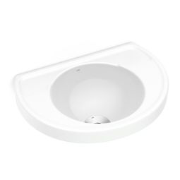 Lavatório suspenso P 385x285 com furo apontado sem ladrão Branco