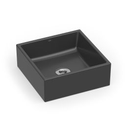 Cuba de apoio quadrada 350x350 sem mesa Basic Q5 Preto