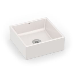Cuba de apoio quadrada 350x350 sem mesa Basic Q5 Matte Pergamon