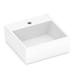 Cuba de apoio quadrada 410x410 com mesa Basic Q1 Branco
