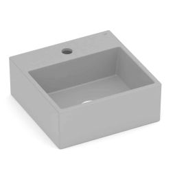Cuba de apoio quadrada 350x350 com mesa Basic Q6  Stone
