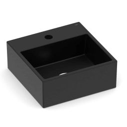 Cuba de apoio quadrada 350x350 com mesa Basic Q6  Matte Black