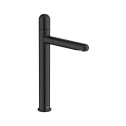 Monocomando para lavatorio de mesa bica alta dome nu titanium black
