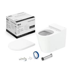 Kit de bacia convencional, assento termofixo com amortecedor e itens de instalação Inspira Round Branco