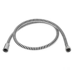 Flexível para ducha 1200 mm PVC espiral preto e cromado com conexação giratória