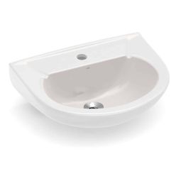 Lavatório para coluna 480x405 com furo central sem ladrão Saveiro/Azalea