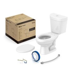 Kit de bacia com caixa acoplada, assento PP e itens de instalação Infantil