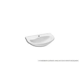 LAVATORIO PARA COLUNA 545X425 FURO CENTRAL COM LADRÃO CALYPSO BISCUIT