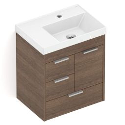 Kit Gabinete com 3 Gavetas e 1 Porta 50X36 Lavatório Integrado Net
