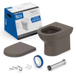 Kit de bacia convencional com assento termofixo e itens de instalação Nexo