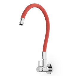 TORNEIRA COZINHA PAREDE BICA FLEXIVEL VERMELHO INCEPA COLORS