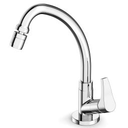 TORNEIRA PARA COZINHA DE MESA BICA ALTA MÓVEL COM AREJADOR ARTICULADO SUITE