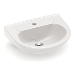 Lavatório para coluna 480x405 com furo central sem ladrão Saveiro/Azalea