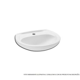 LAVATÓRIO PARA COLUNA 525X410 FURO CENTRAL SEM LADRÃO FLAMINGO
