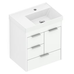 Kit Gabinete Net com 3 Gavetas e 1 Porta 50X36 com Lavatório Integrado