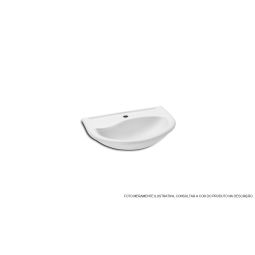 LAVATORIO PARA COLUNA 545X425 FURO CENTRAL COM LADRÃO CALYPSO BISCUIT