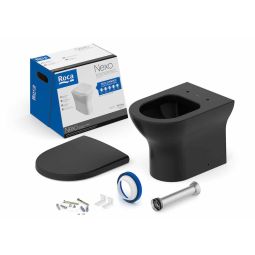 Kit de bacia convencional, assento termofixo com queda amortecida e itens de instalação Nexo